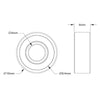 ServoCity 4mm ID Non-Flanged Ball Bearing (10mm OD, 4mm Thickness) - 2 Pack