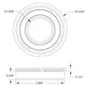 ServoCity 1" ID Flanged Ball Bearing (2" OD, 1/2" Thickness)