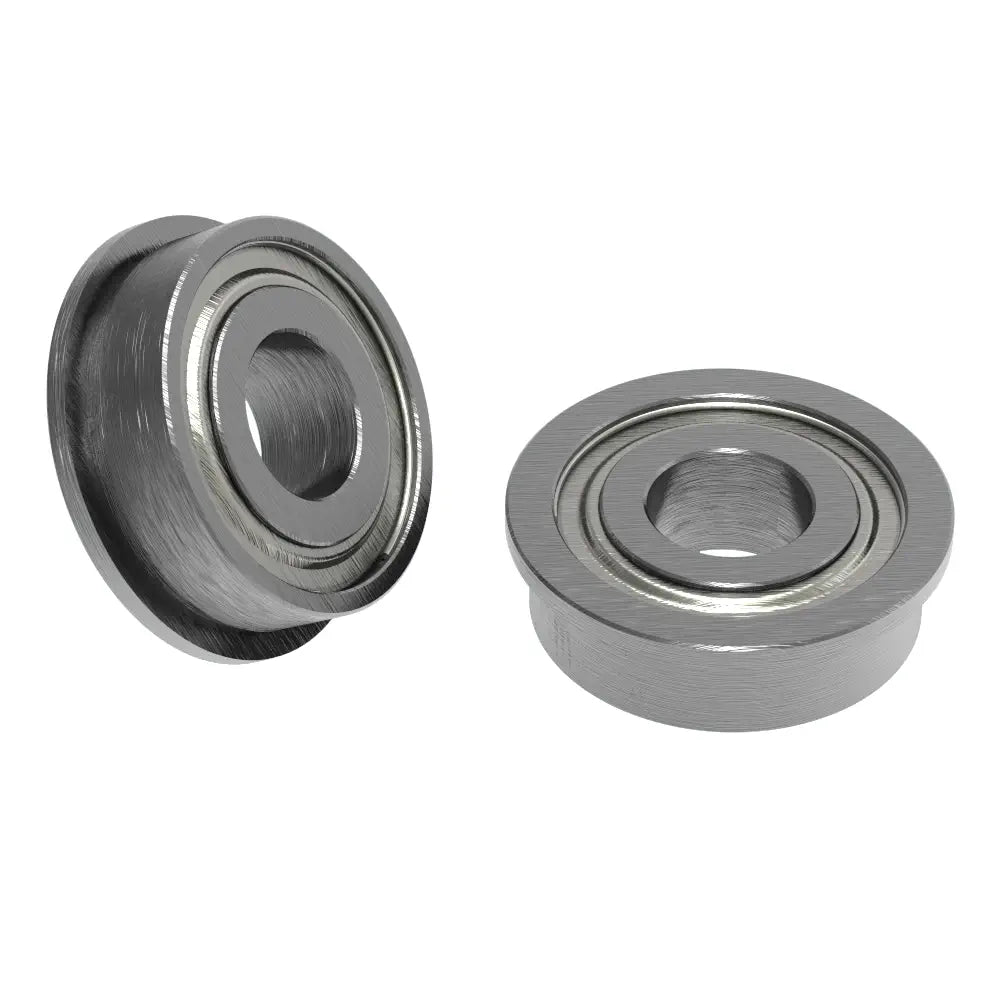 ServoCity 5mm ID Flanged Ball Bearing (12mm OD, 4mm Thickness) - 2 Pack