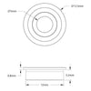 ServoCity 5mm ID Flanged Ball Bearing (12mm OD, 4mm Thickness) - 2 Pack
