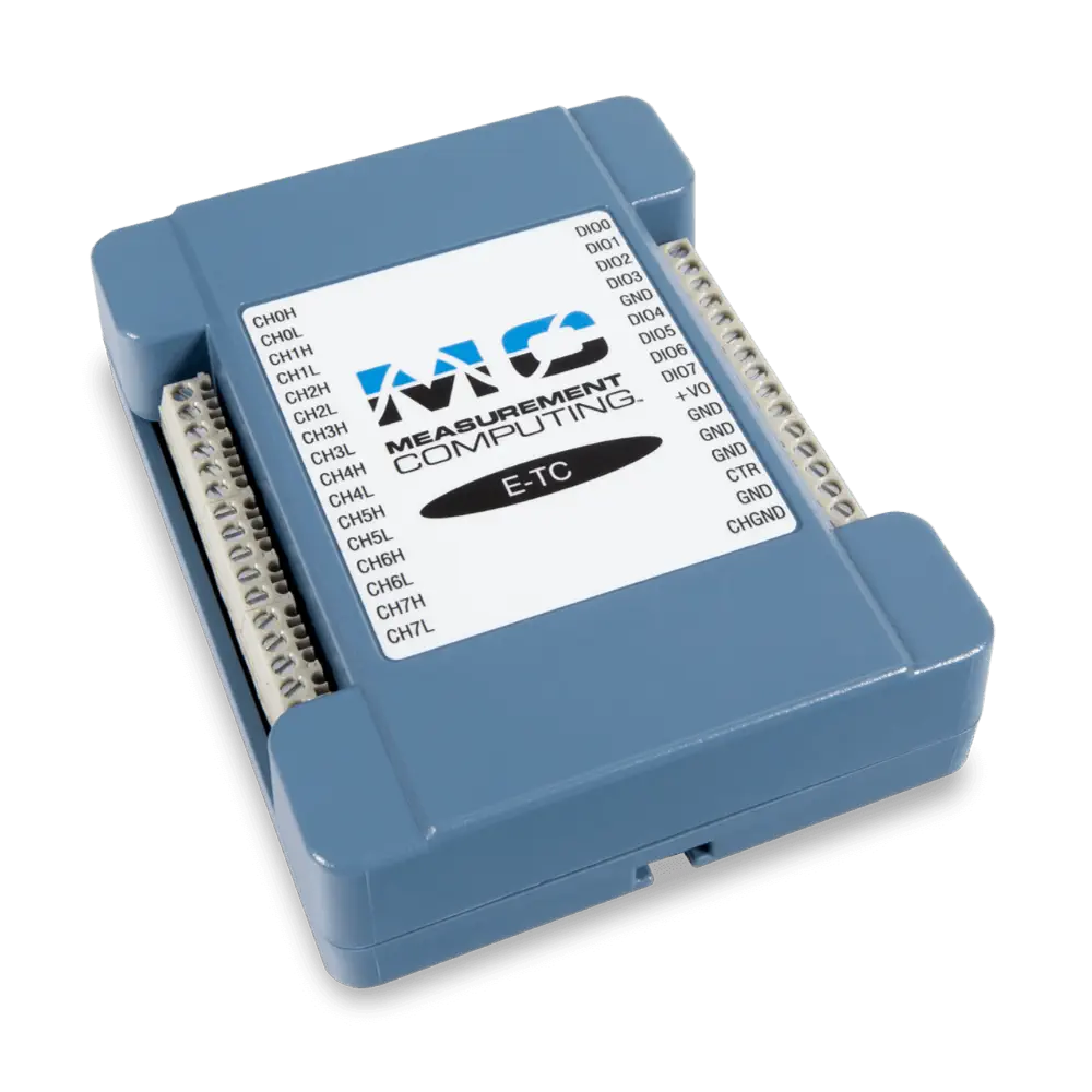 Digilent MCC E-TC: Thermocouple Measurement Ethernet DAQ Device