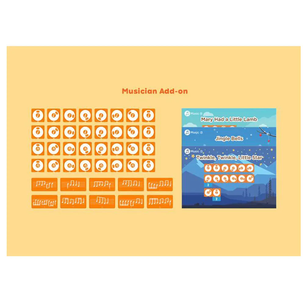 Matatalab Musician Add-on Coding Set Expansion Kit - Music Learning Blocks STEM Creative Coding Toy for Kids - Compose Songs, Learn Notes &amp; Rhythm - Educational Music Kit