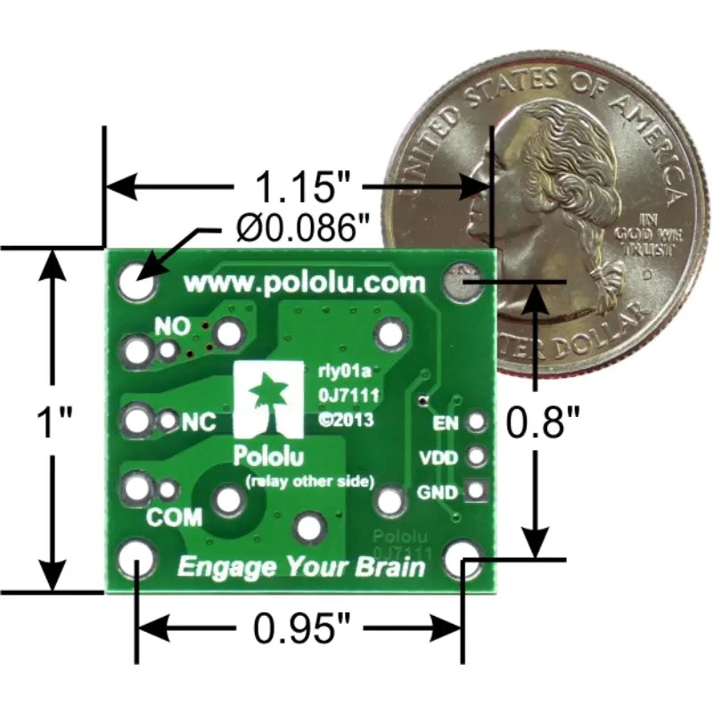 Pololu Basic SPDT Relay Carrier for"Sugar Cube" Relays