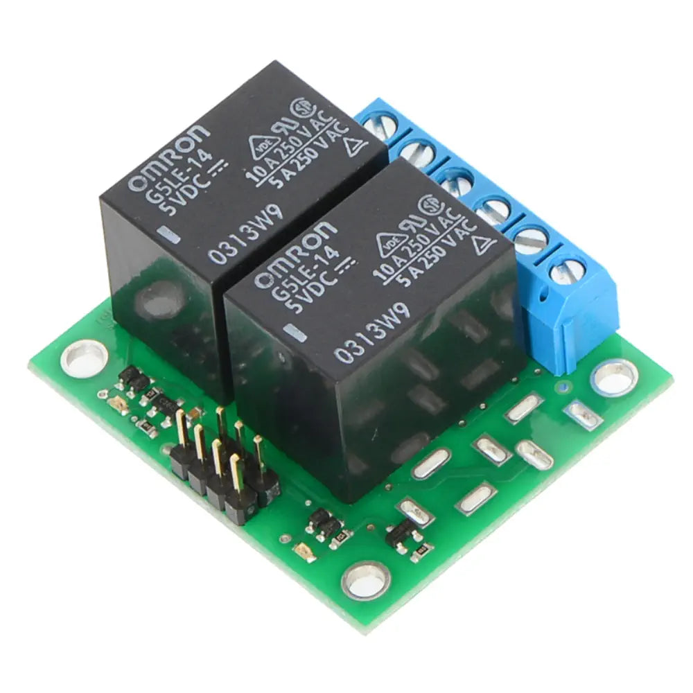 Pololu Basic 2-Channel SPDT Relay Carrier w/ 12VDC Relays (Partial Kit)