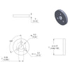 Pololu Scooter Wheel Adapter for 6mm Shaft