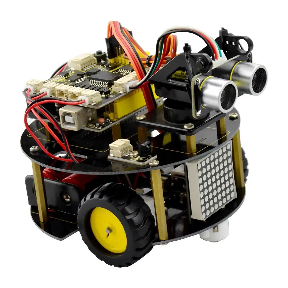 Keyestudio Educational Smart Little Turtle Robot V2.0 Kit for Arduino - Line Tracking Obstacle Avoidance Bluetooth &amp; IR Control - STEM Coding Learning Robot Kit for Kids &amp; Beginners