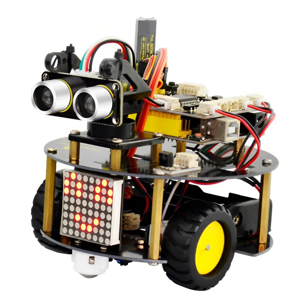 Keyestudio Educational Smart Little Turtle Robot V2.0 Kit for Arduino - Line Tracking Obstacle Avoidance Bluetooth &amp; IR Control - STEM Coding Learning Robot Kit for Kids &amp; Beginners