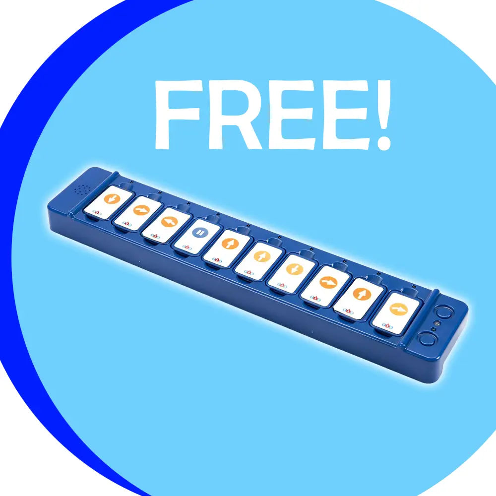 TTS Blue-Bot Classroom Bundle - Programmable Robot with FREE Tactile Code Reader - See &amp; Say Version, STEM Learning Robotics &amp; Coding Floor Robot for Kids Age 3+