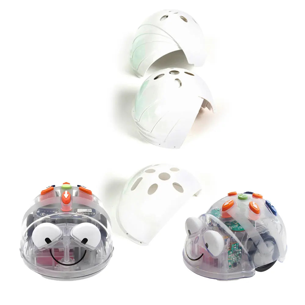 TTS 2 Blue-Bot Programmable Robots with FREE 10pcs Clip On Shells White - See &amp; Say Version - STEM Learning, Coding &amp; Robotics Educational Kit for Kids | Age 3+
