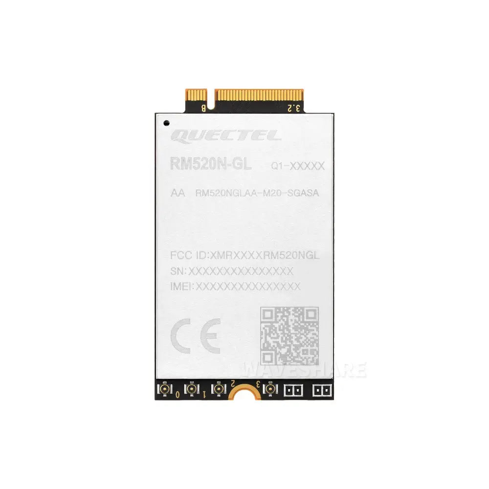 Waveshare Quectel RM520N-GL IoT 5G Global Band Module, 5G Sub-6GHz, M.2 Form Factor W/ 3GPP 5G Release 16 Spec