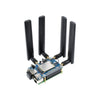 Waveshare SIM8262A-M2 5G HAT for Raspberry Pi, Quad Antennas 5G NSA, Multi-Band, 5G/4G/3G Compatible (w/ Case)