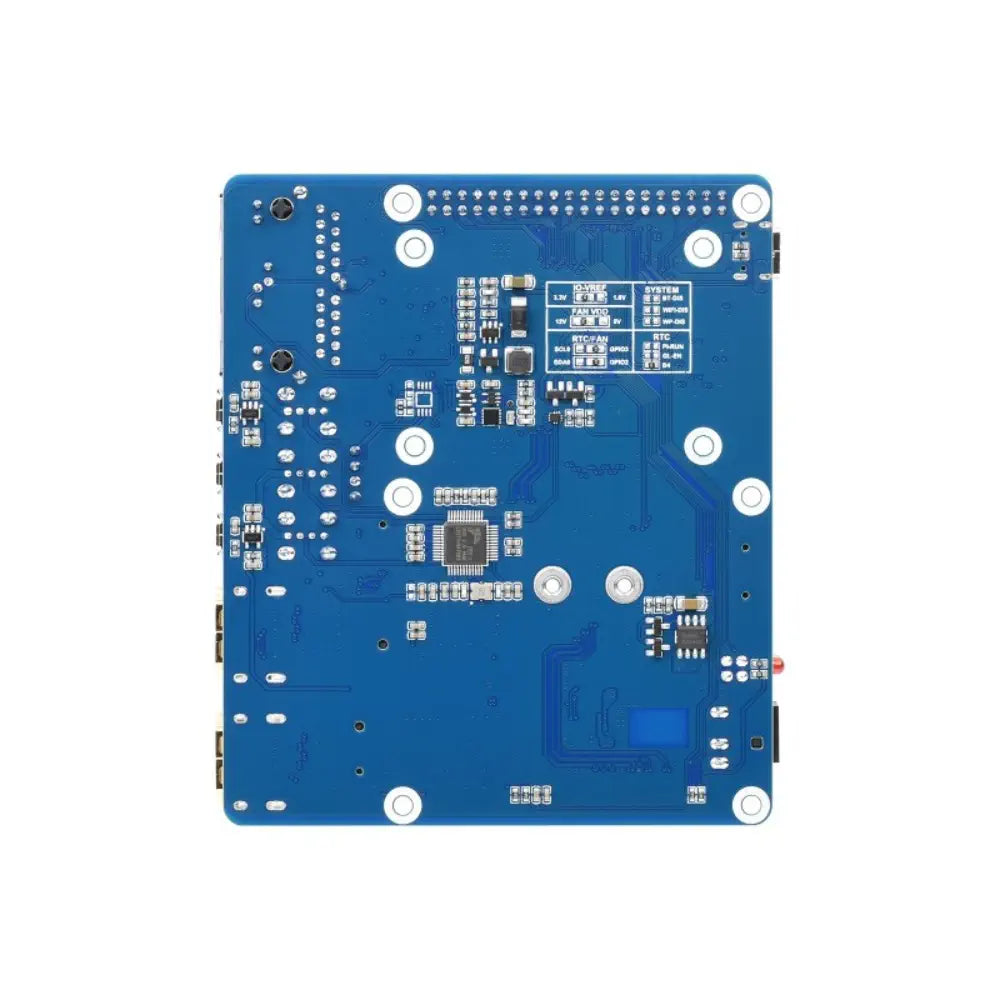 Waveshare WIFI6 Dual ETH Mini-Computer for Raspberry Pi CM4 (not Included), Onboard M.2 E (Board, Case, UK Power)