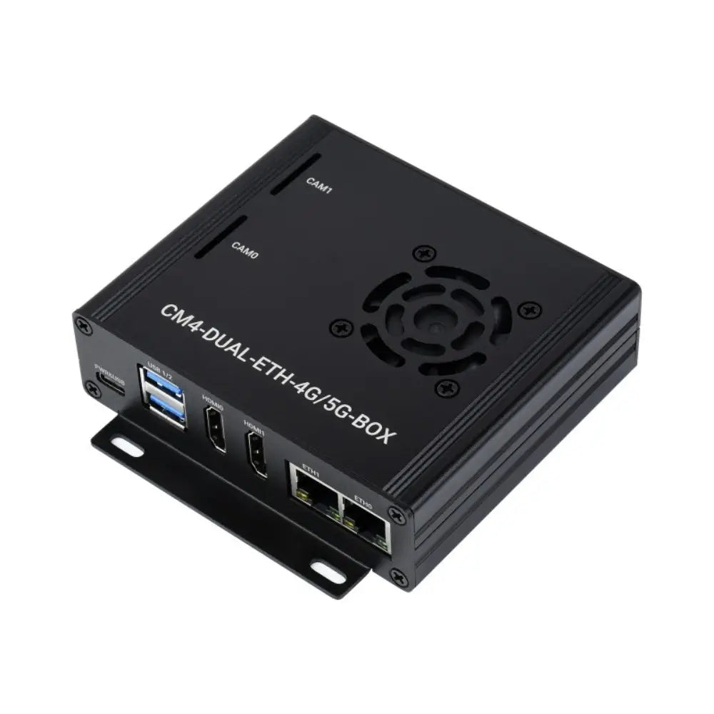 Waveshare Dual Gigabit Ethernet 5G/4G Mini-Computer Based on Raspberry Pi Compute Module 4 (not Included) (US)