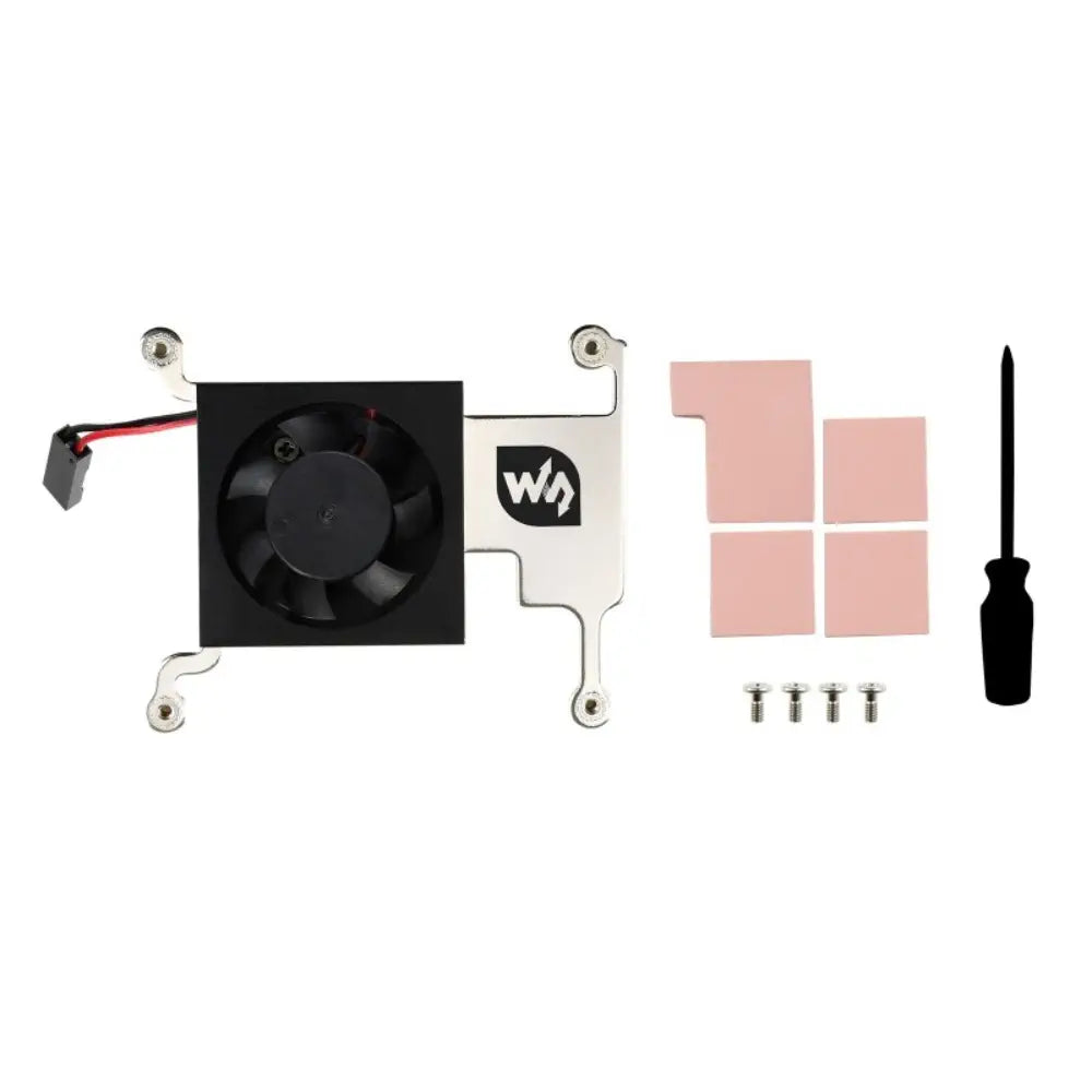 Waveshare Low-Profile CPU Cooling Fan for Raspberry Pi 4B/3B+/3B w/ Bracket (w/ GPIO Adapter)