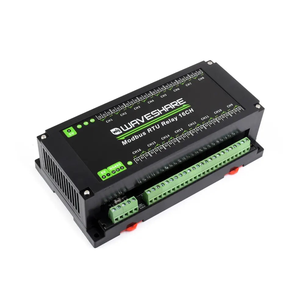 Waveshare Modbus RTU 16-Ch Relay Module, RS485 Interface, w/ Multiple Isolation Protection Circuits