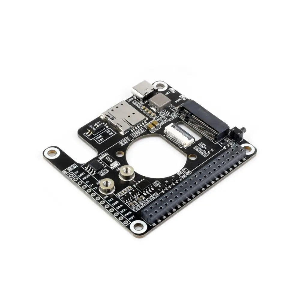 Waveshare PCIe to 5G/4G/3G HAT for Raspberry Pi 5, Compatible w/ 3042/3052 Packages SIMCom/Quectel 5G (RM502Q-AE)