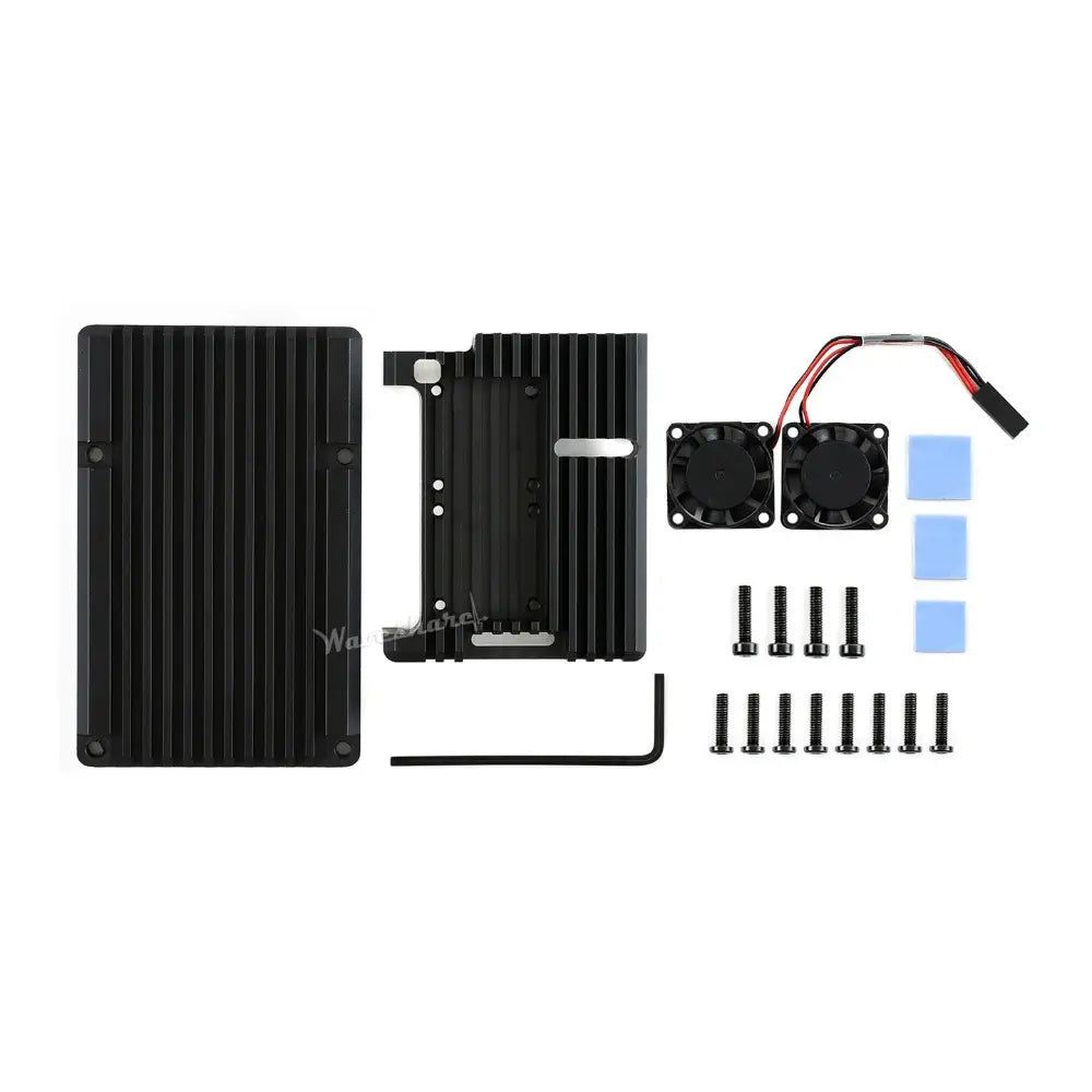 Waveshare Case for Raspberry Pi 4, Dual Cooling Fans