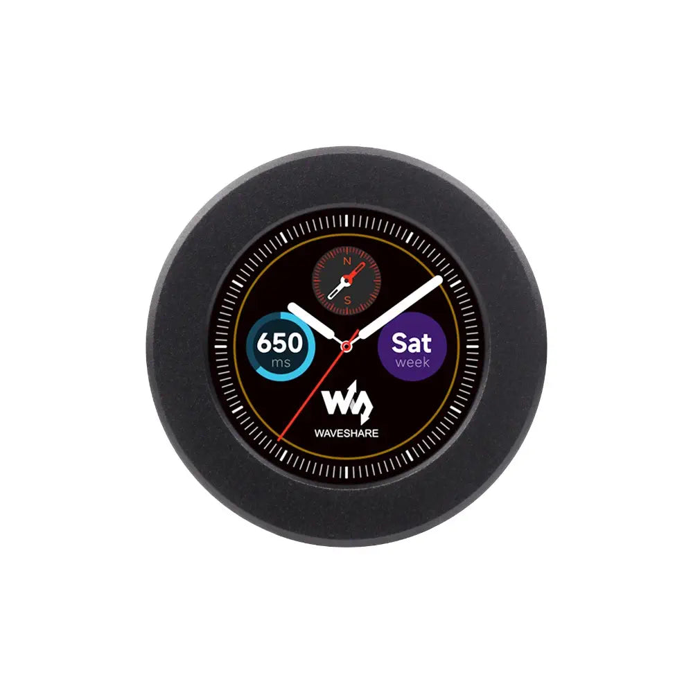 Waveshare RP2040 MCU Board w/ 1.28" Round LCD, Accelerometer & Gyroscope Sensor, CNC Metal Case