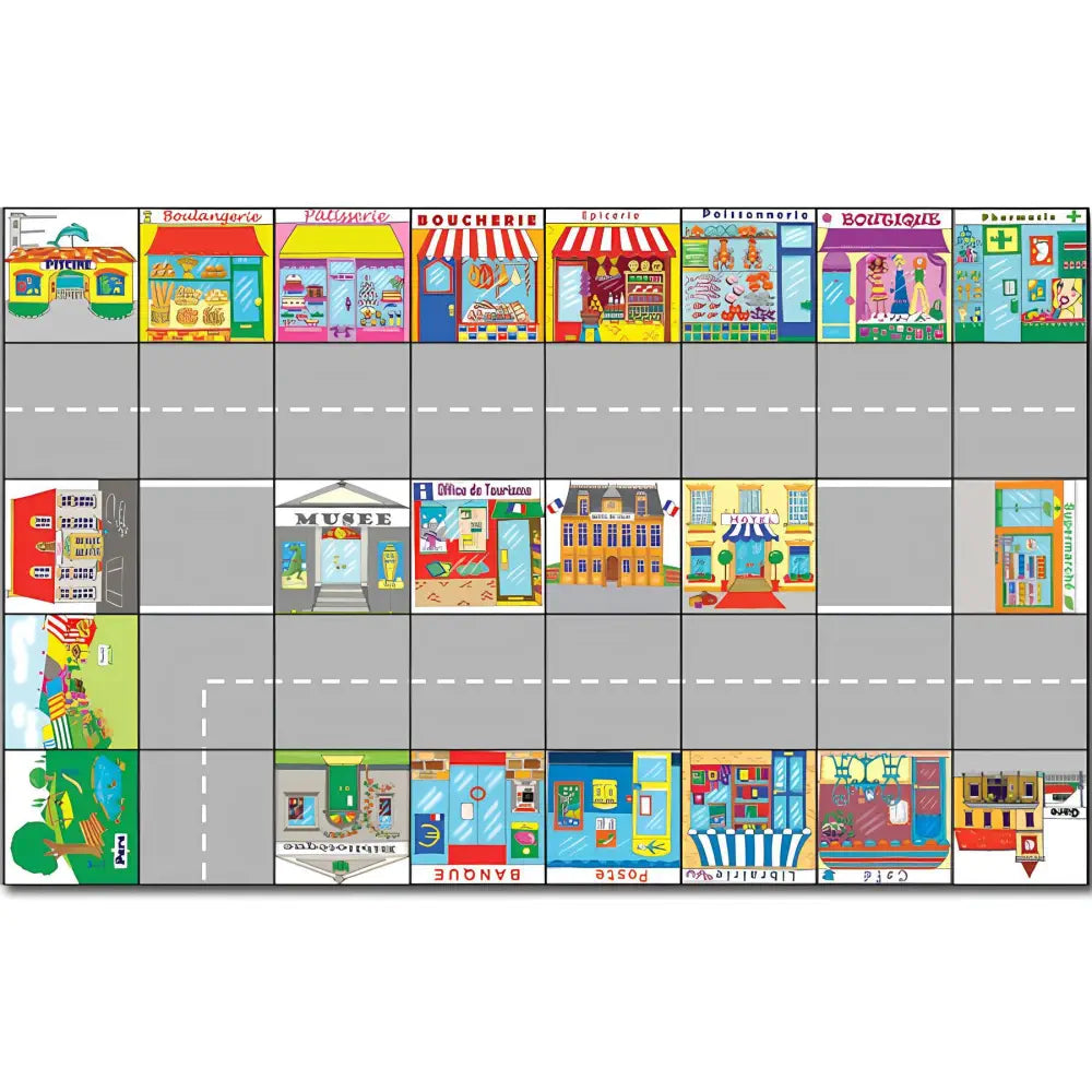 TTS Bee-Bot Coding Robot - See &amp; Say with Seaside, French Town &amp; Busy Street Mats - STEM Programming, Audio Playback, 200-Step Memory | Age 3+