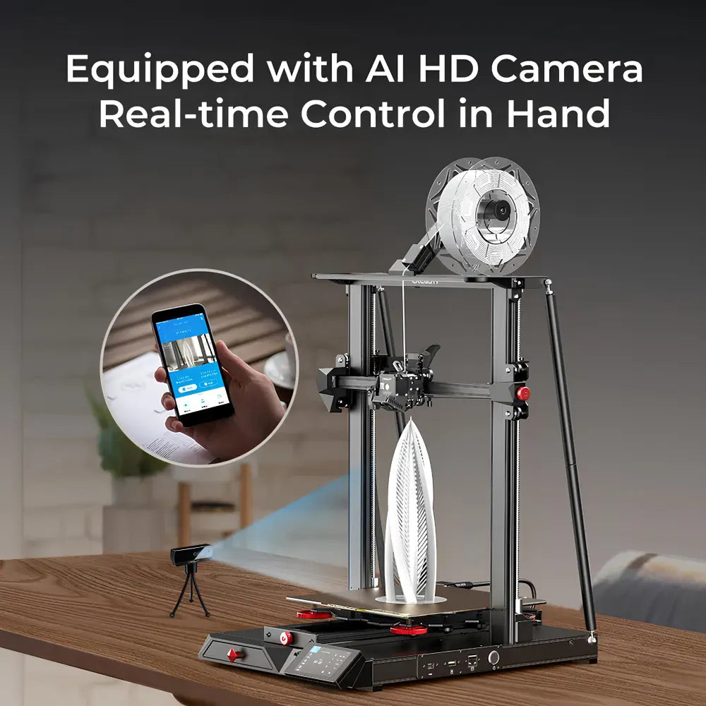 Creality 3D CR-10 Smart Pro 3D Printer Remote Control with AIot HD Camera LED Light Dual-Mode Levelling Filament Detection