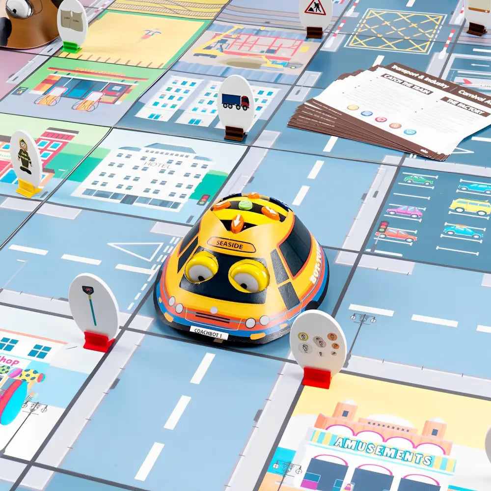 TTS Seaside Activity Tin for Bee-Bots &amp; Blue-Bots - Character Jackets, Activity Cards, Props for STEM Learning, Interactive Classroom Programming Fun