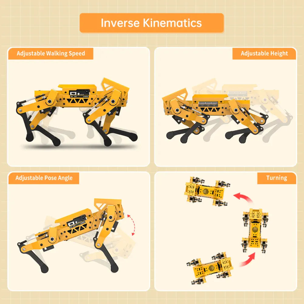 Hiwonder MechDog Pro Open-Source AI Robot Dog with Robot Arm, IoT, AI Voice &amp; Vision Interaction, Python, Arduino &amp; Scratch Programmable