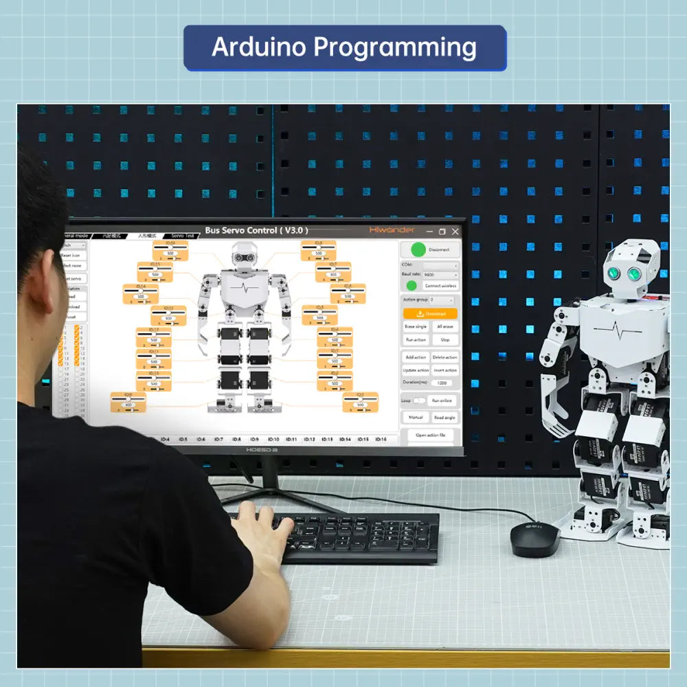 Hiwonder Tonybot Humanoid Robot with AI Vision &amp; Voice Interaction, Educational Programming Kit, Supports Arduino, Scratch &amp; Python (Advanced Kit)