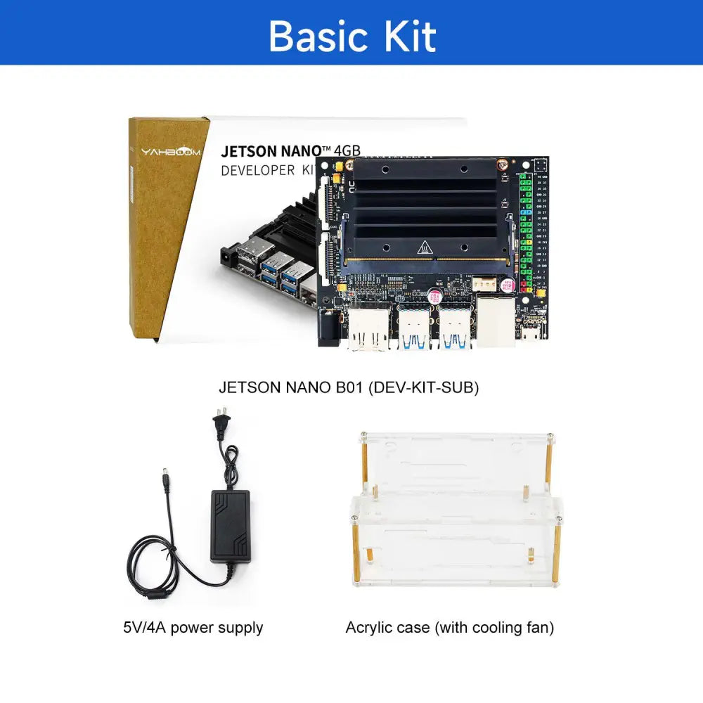 Jetson NANO 4GB Developer Kit (SUB) With Official Module For Artificial Intelligence Python Programming-Basic Kit
