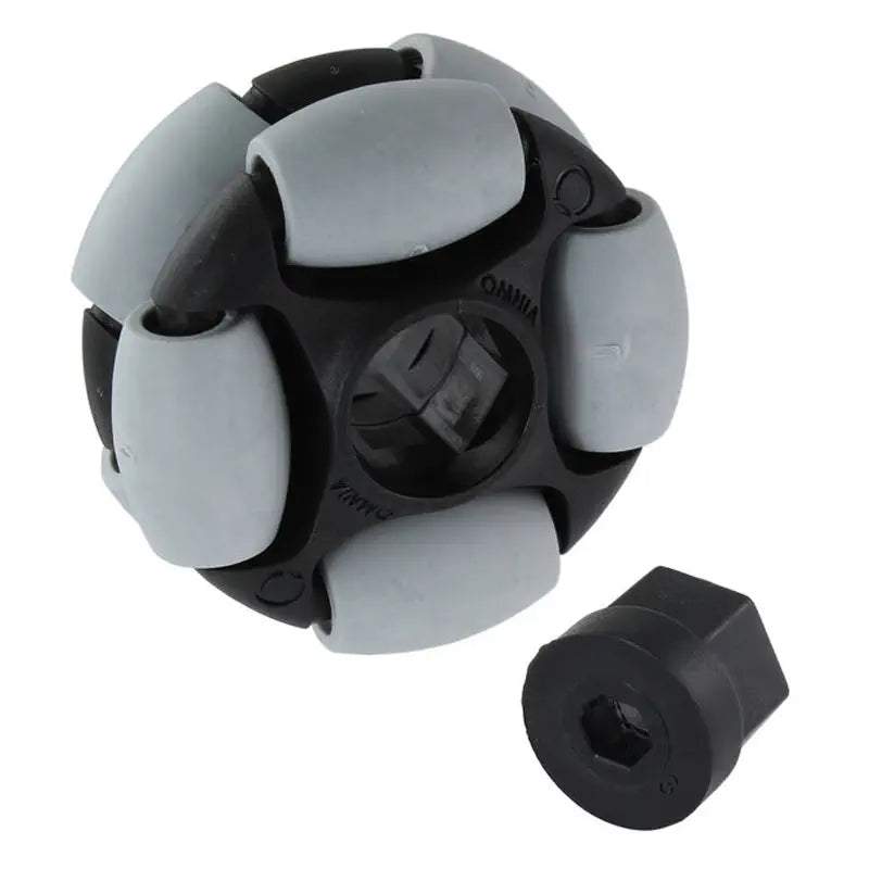 AndyMark Dualie Omni Wheel 2in. 5mm Hex Gray