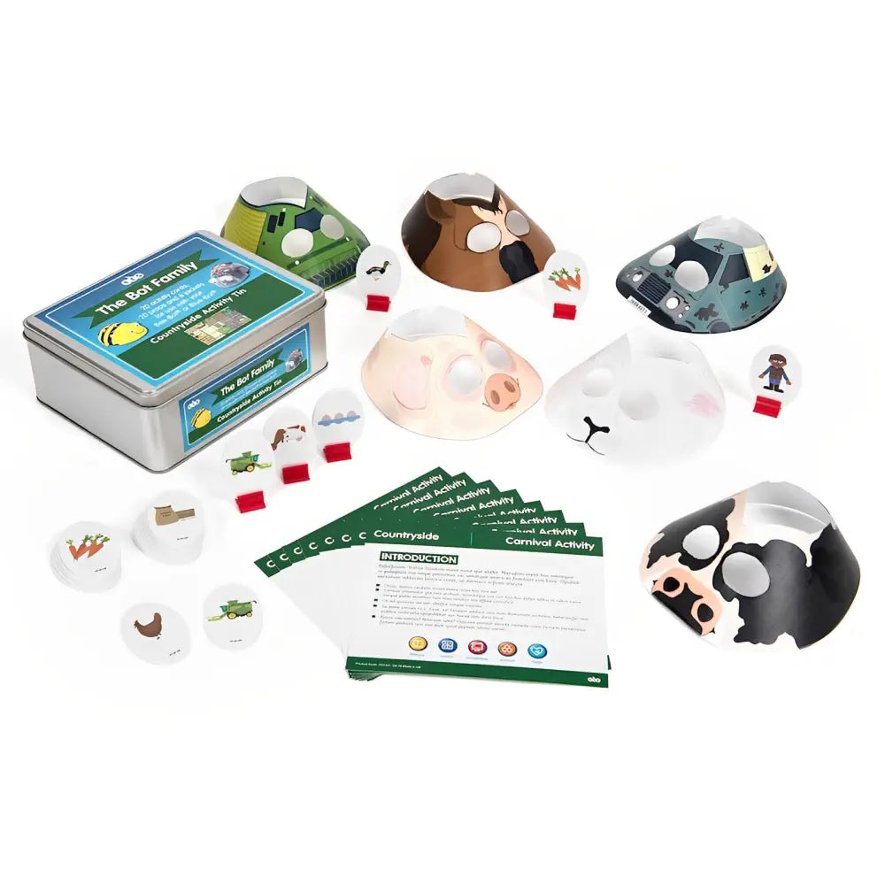 Countryside Activity Tin Bee-Bot Blue-Bot Coding Robot Accessories - STEM Educational Teaching Toy for Kids - Classroom Learning Home School - Coding Activities Interactive Play Set Game | Age3+