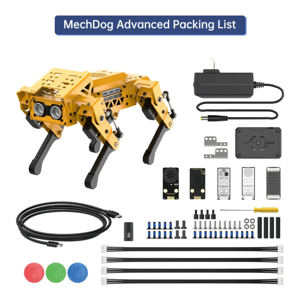 MechDog Hiwonder Open Source AI Robot Dog with ESP32 Controller, High-Speed Coreless Servos Support Scratch, Arduino, and Python - Advanced Kit