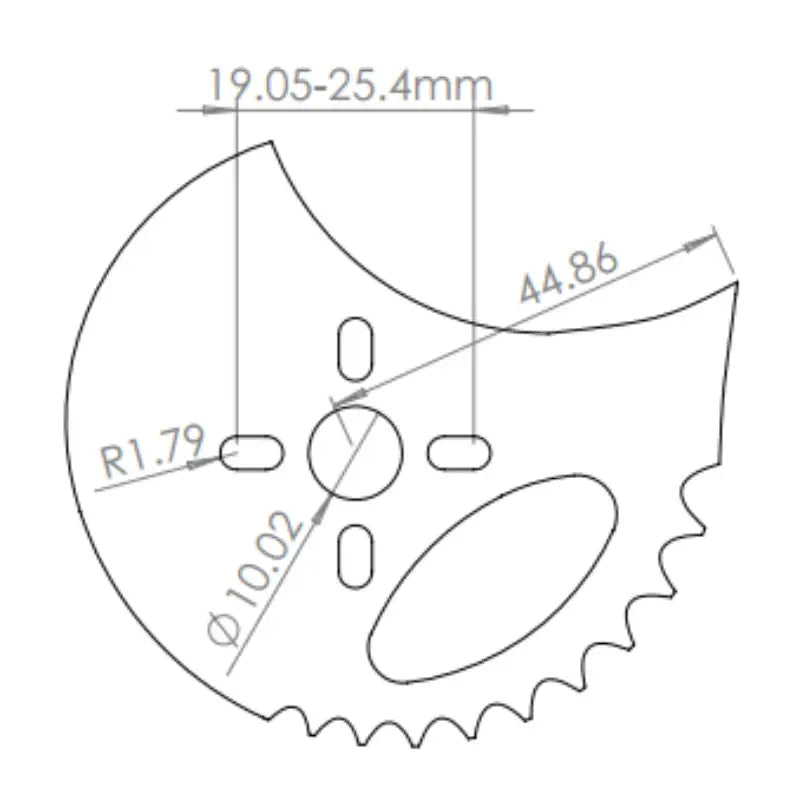FingerTech 3.5" x 0.125in Asymmetric AR500 Disc