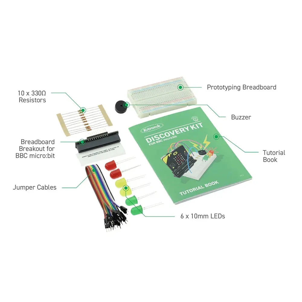 Kitronik Discovery Kit for BBC micro:bit - Beginner Coding &amp; Electronics STEM Learning Kit - 5 Step by Step Experiments - No Soldering Required Physical Computing Starter Kit (micro:bit Not Included)