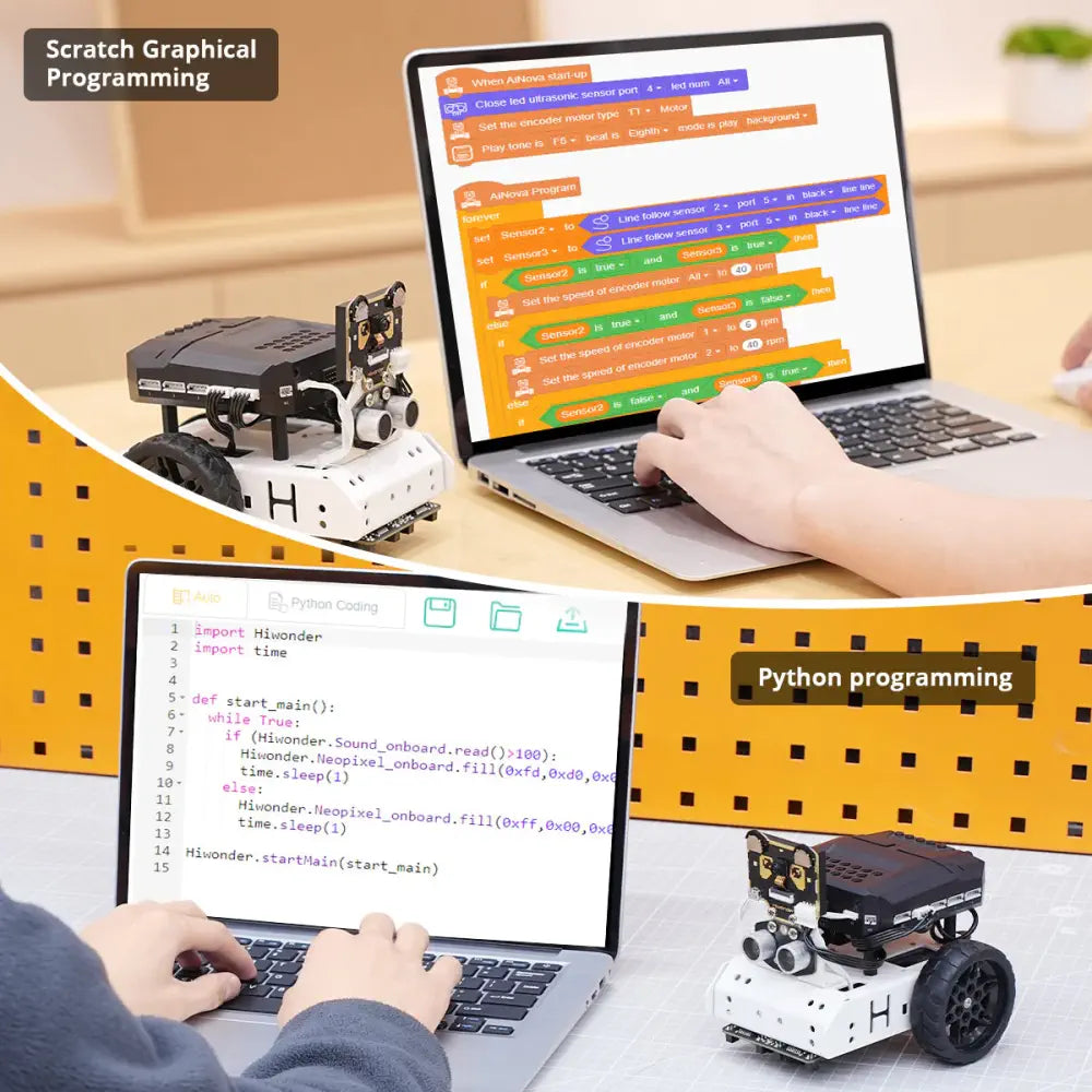 Hiwonder AiNova Intelligent Vision Robot Car Graphical Python/ Scratch Program (Standard Kit)