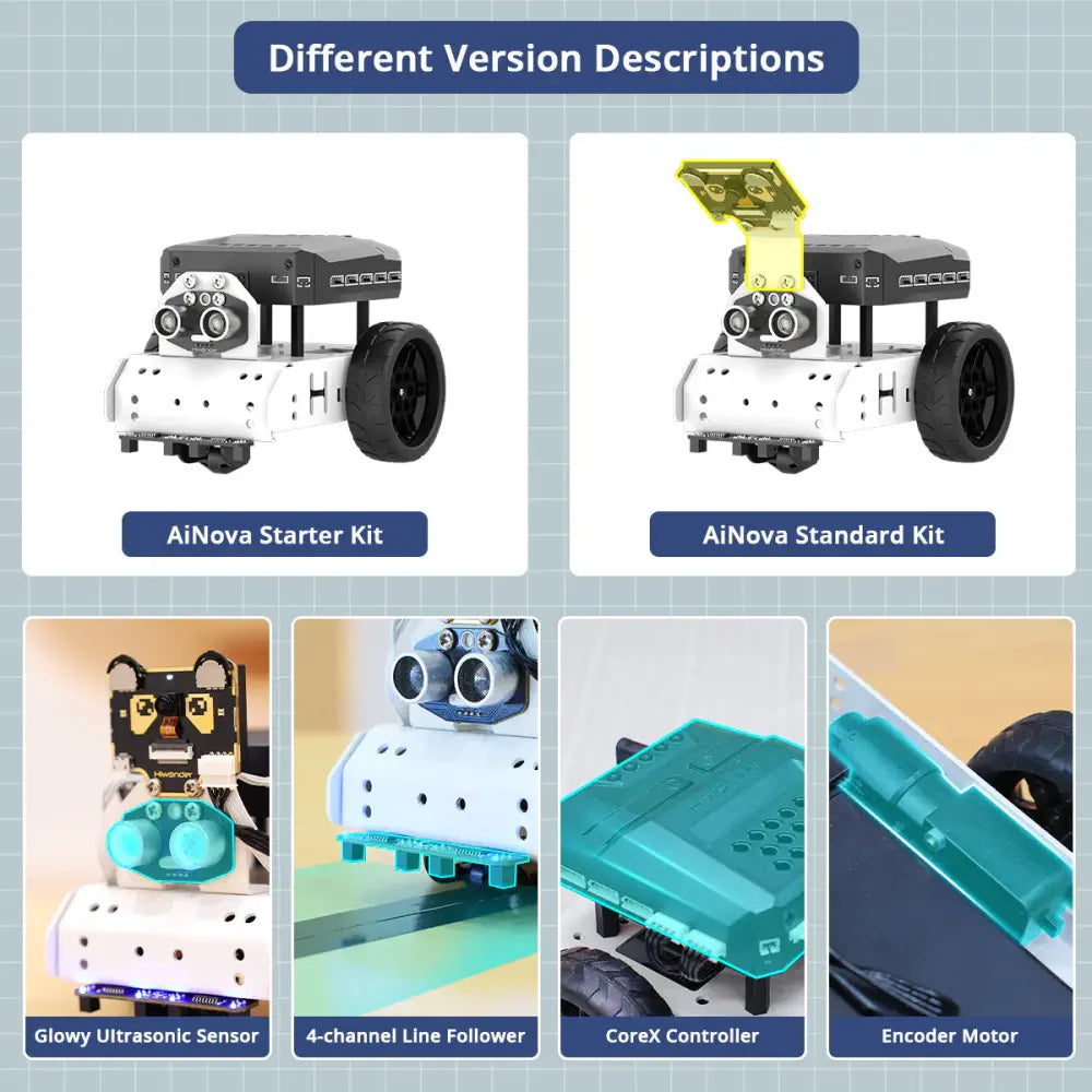Hiwonder AiNova Intelligent Vision Robot Car Graphical Python/ Scratch Program (Standard Kit)