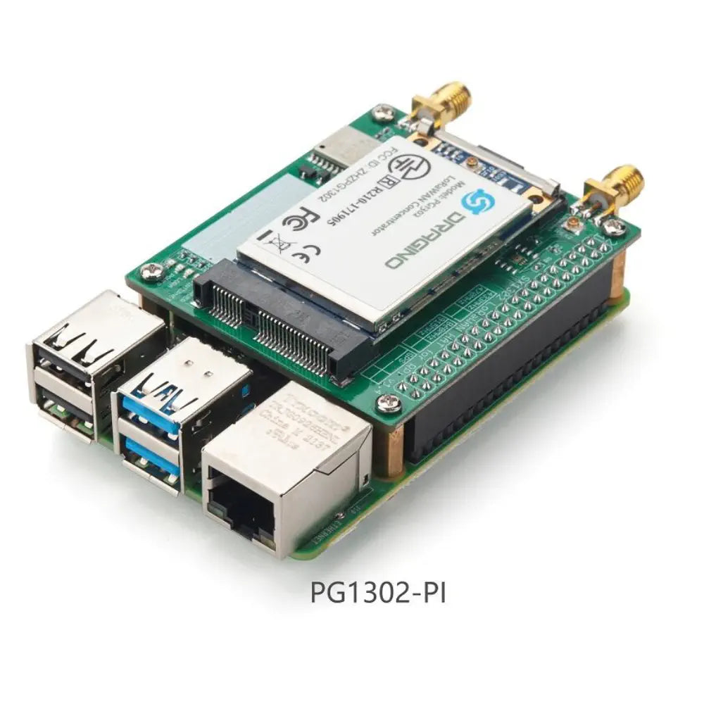 Dragino PG1302 LoRaWAN Concentrator w/ RPi Converter Board for RPI 3/4 (US915)