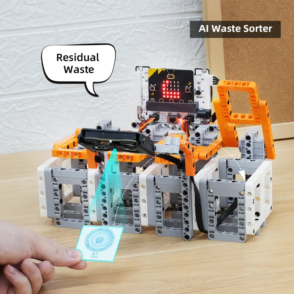DaDa:bit AI Programmable Building Block Kit Powered by micro:bit with WonderCam AI Vision Module Supports Sensor Expansion (with micro:bit V2.0)