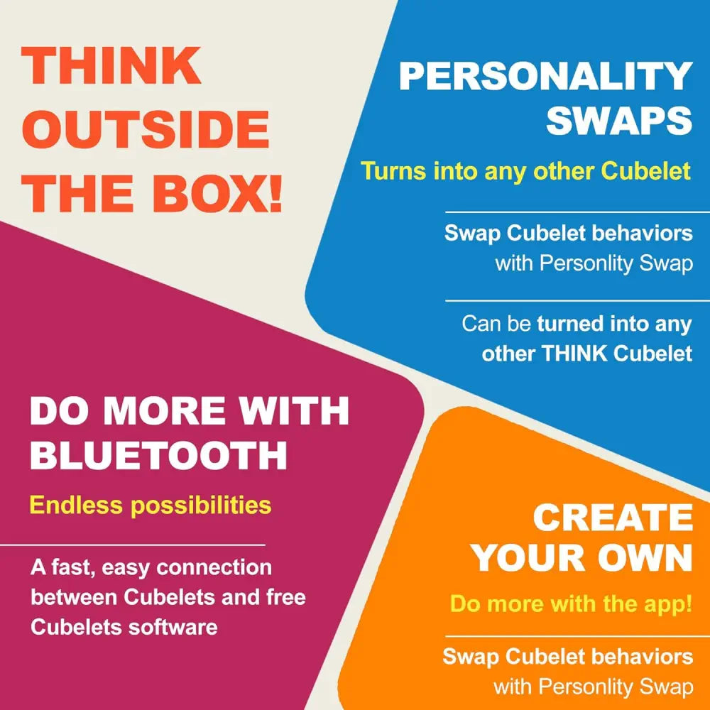 Modular Robotics Cubelets Bluetooth Hat - STEM Robotics Accessory, Remote Control &amp; Personality Swap, Blockly &amp; C Coding for Cubelets, Teaching &amp; Learning Tools | Ages 4+