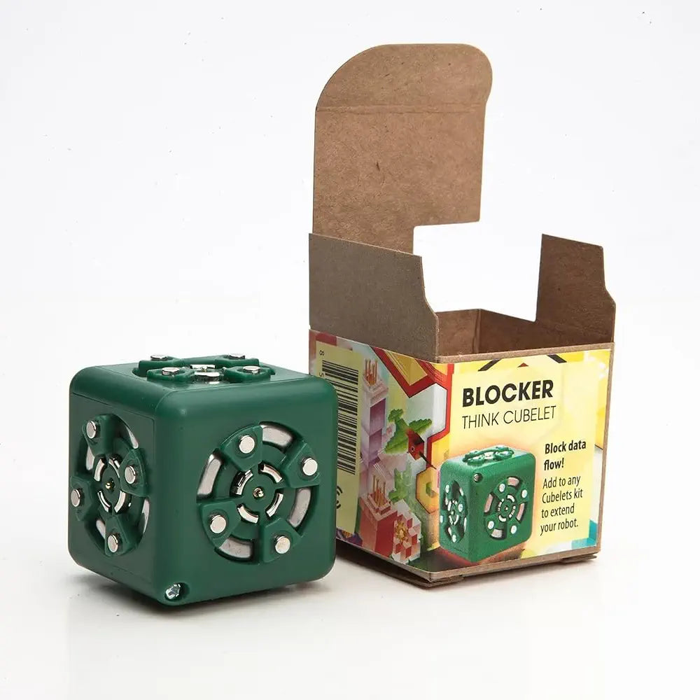 Modular Robotics Blocker Cubelet - STEM Robotics Blocks Construction Kit - Data Control Cube, Screen Free Coding, Personality Swap &amp; Blockly/C Programming Compatible for Kids | Ages 4+