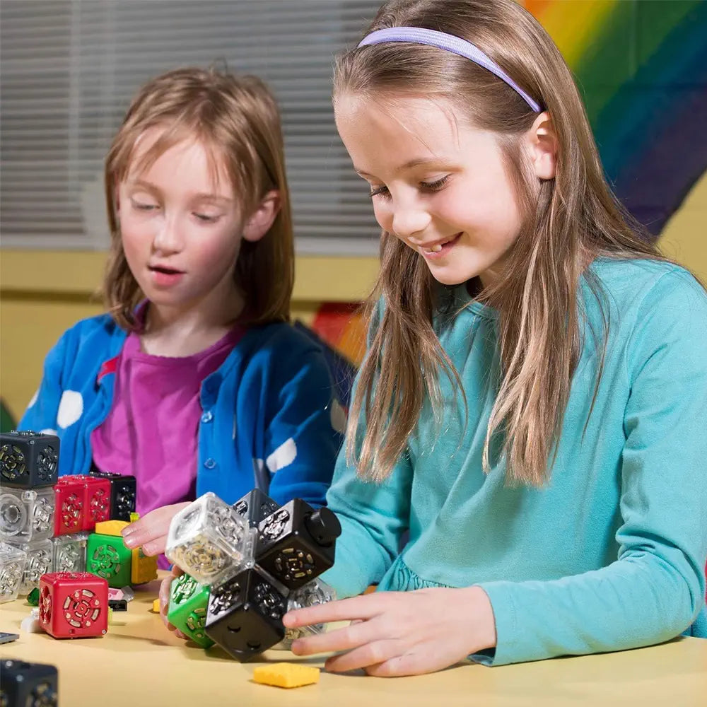 Modular Robotics Blocker Cubelet - STEM Robotics Blocks Construction Kit - Data Control Cube, Screen Free Coding, Personality Swap &amp; Blockly/C Programming Compatible for Kids | Ages 4+