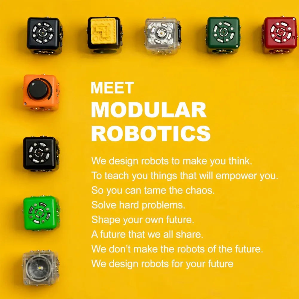 Modular Robotics Flashlight Cubelet - STEM Robotics Sensor Block - LED Light Output Block - Modular Building Robot for Kids - Smart Light Control &amp; No Code Coding Learning Toy | Ages 4+ (46×46×46 mm)