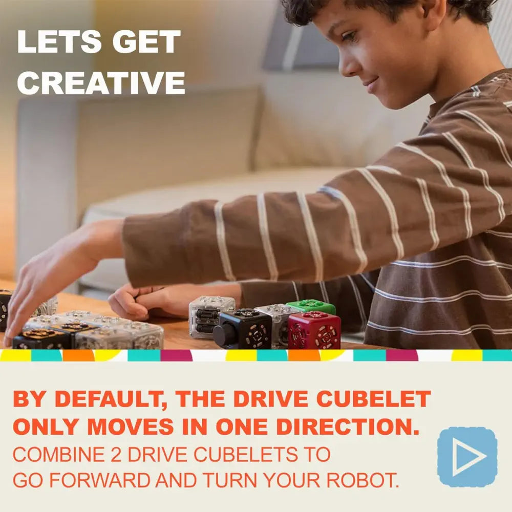 Modular Robotics Inverse Cubelet - STEM Robotics Sensor Block - Signal Inversion Logic Block - Modular Building Robot, No Code Coding Toy &amp; STEM Learning  for Kids | Ages 4+ (46×46×46 mm)