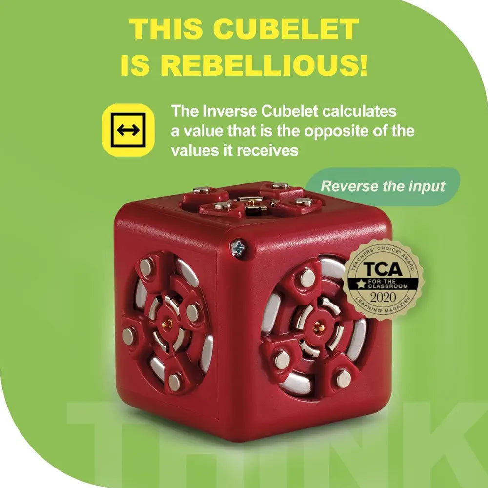 Modular Robotics Inverse Cubelet - STEM Robotics Sensor Block - Signal Inversion Logic Block - Modular Building Robot, No Code Coding Toy &amp; STEM Learning  for Kids | Ages 4+ (46×46×46 mm)