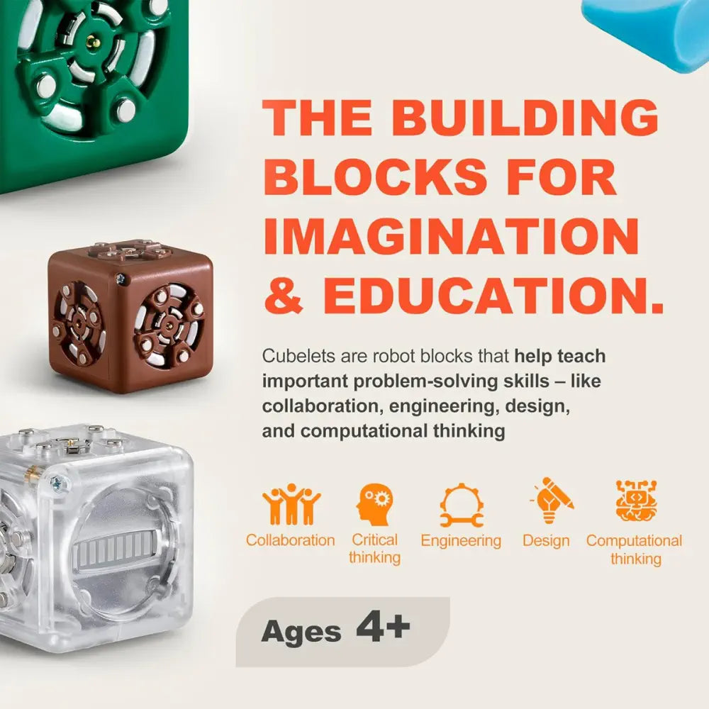 Modular Robotics Maximum Cubelet - STEM Robotics Sensor Block - Maximum Value Logic Control Block - Modular Building Robot, No Code Coding Toy, Classroom &amp; STEM Learning | Ages 4+ (46×46×46 mm)