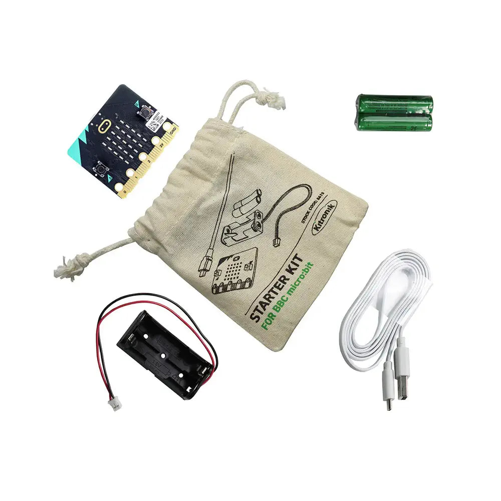 BBC micro:bit V2 - Kitronik Starter Kit - STEM Educational Programming Teaching &amp; Learning Tool