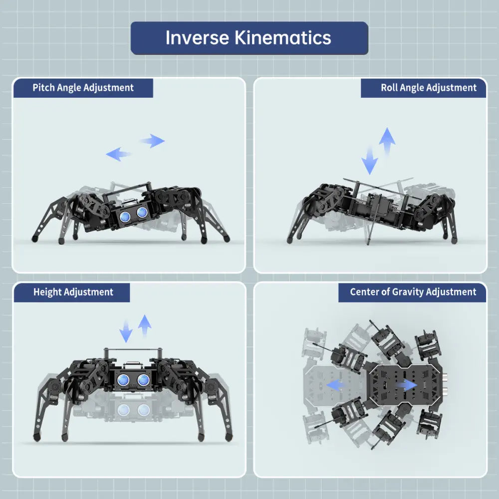 Hiwonder miniHexa AI Hexapod Robot with AI Vision &amp; Voice Interaction, Support Arduino Programming &amp; Sensor Expansion - Advanced Kit