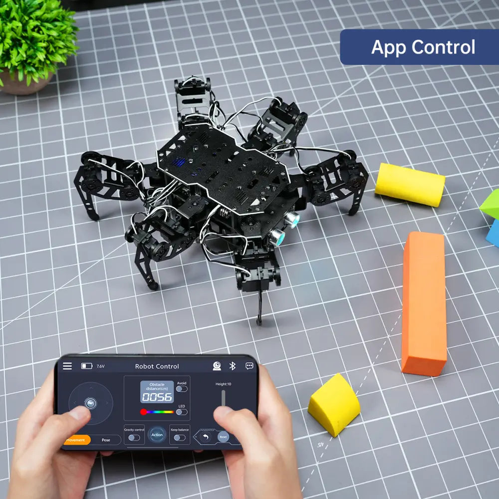 Hiwonder miniHexa AI Hexapod Robot with AI Vision &amp; Voice Interaction, Support Arduino Programming &amp; Sensor Expansion - Advanced Kit