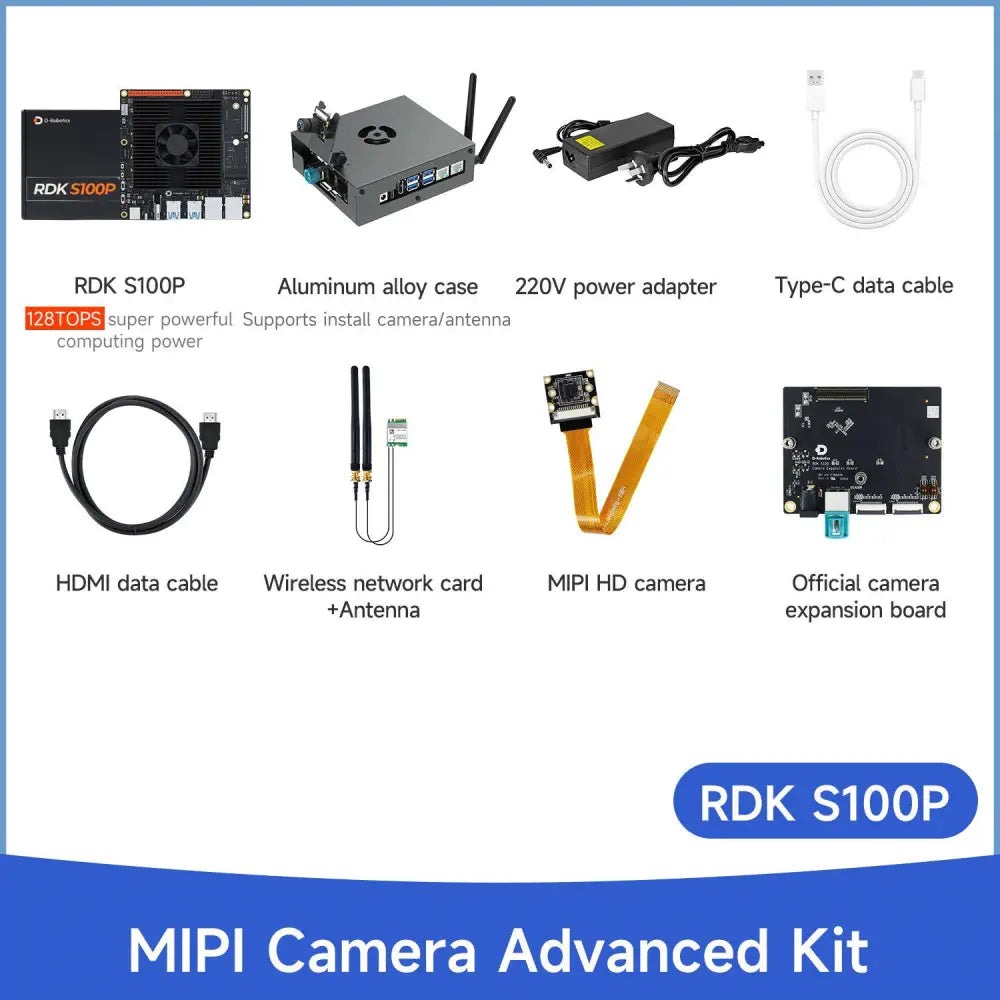 D-Robotics RDK S100P Development Board 128TOPS Computing Power BPU--MIPI Camera Kit