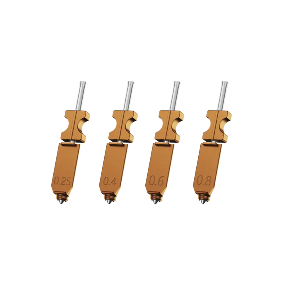 Flashforge AD5X Nozzle Assembly Nozzle Variety Pack (0.25mm, 0.4mm, 0.6mm, 0.8mm)