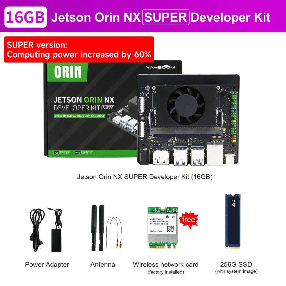 Jetson Orin NX Super Developer Kit with 16GB RAM Based On NVIDIA Core Module For ROS AI Deep Learning-16GB-Developer Kit